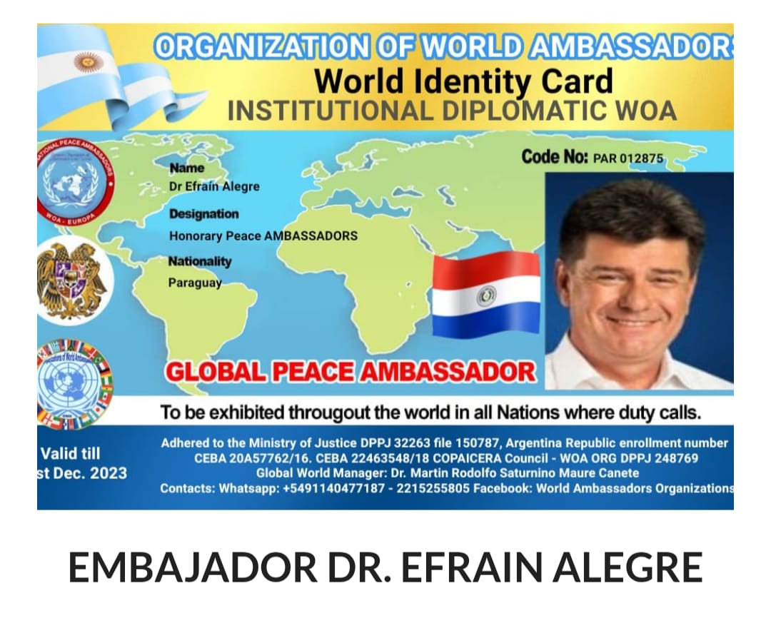 Credencial de Dr. Efraín Alegre