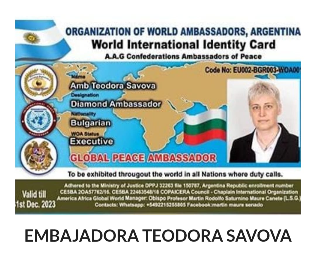 Credencial de Amb. Teodora Savova