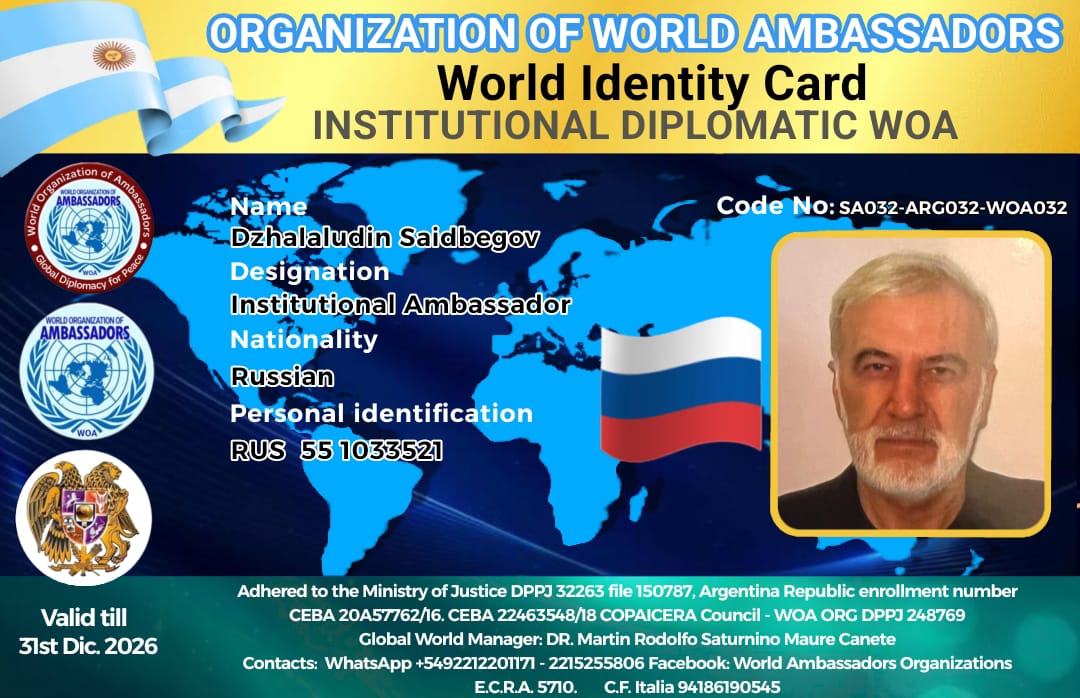 Credencial de Dzhalaludin Saidbegov