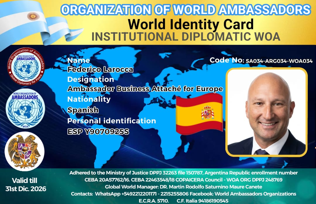 Credencial de Federicco Larocca