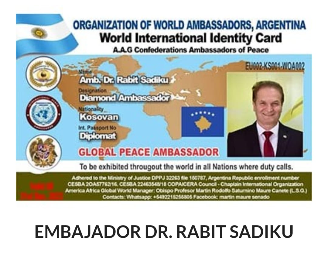 Credencial de Amb. Dr. Rabit Sadiku
