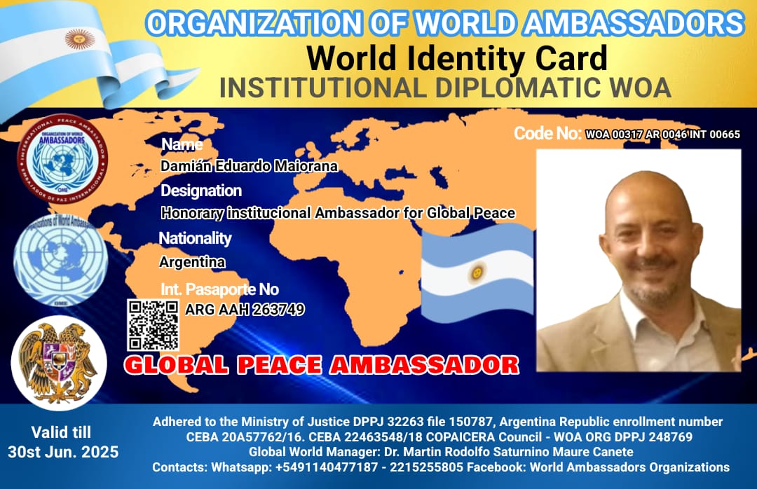 Credencial de Damián Eduardo Maiorana