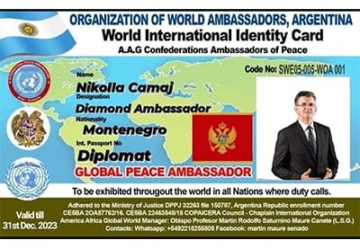 Credencial de Nikolla Camaj
