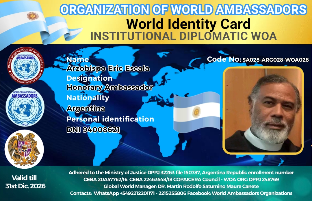 Credencial de Arzobispo Eric Escala