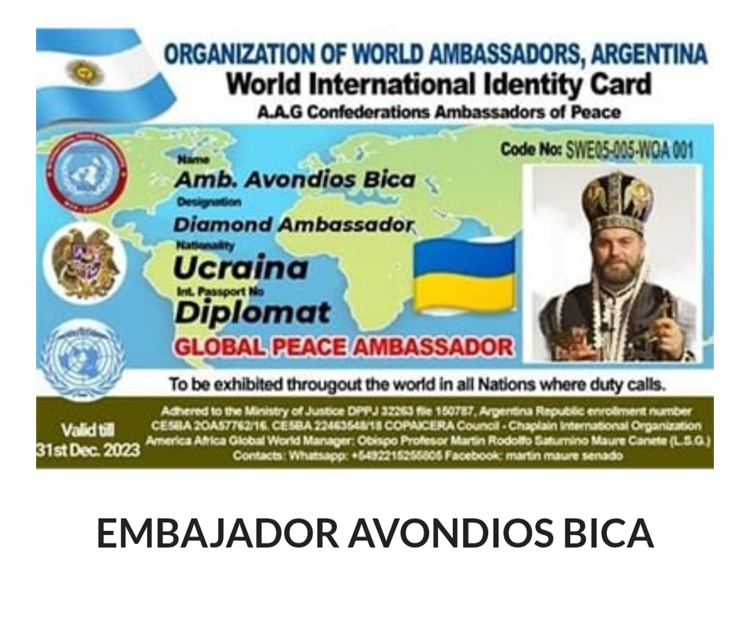 Credencial de Amb. Avondios Bica