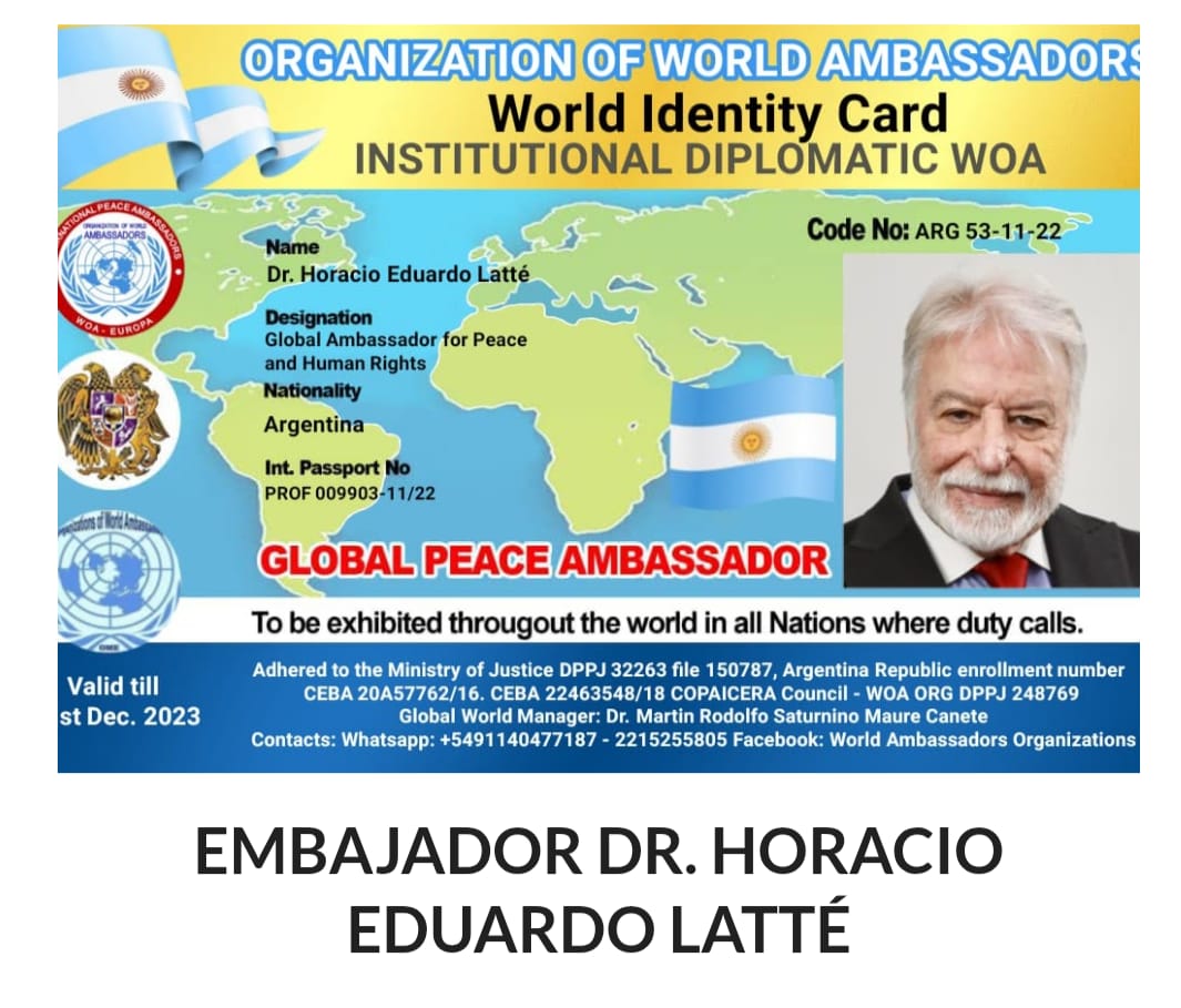 Credencial de Dr. Horacio Eduardo Latté