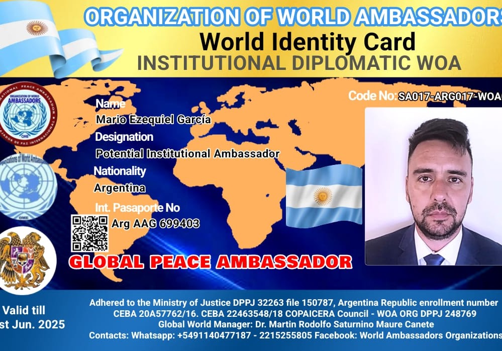 Credencial de Mario Ezequiel García