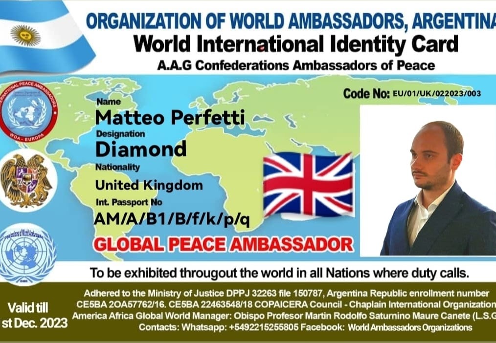 Credencial de Matteo Perfetti